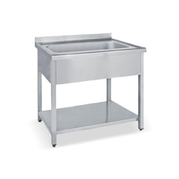 Λάντζα Σκευών ανοιχτή με 1 γούρνα 160X70X85 εκ BM-LA96180